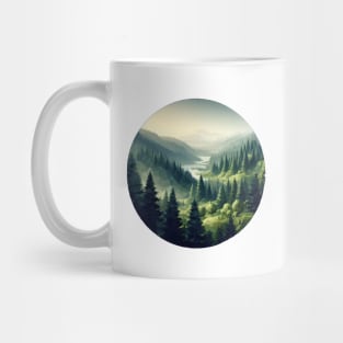 Low Poly Dark Forest Mug